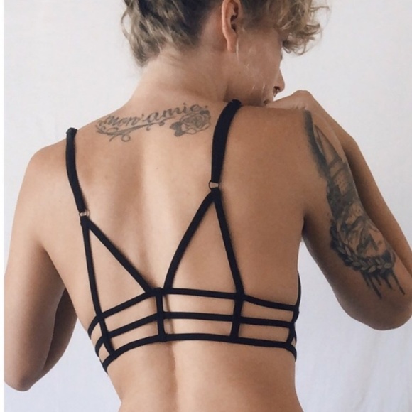One Teaspoon Tops One Teaspoon Eagle Shadow Bikini Topbralette Gray